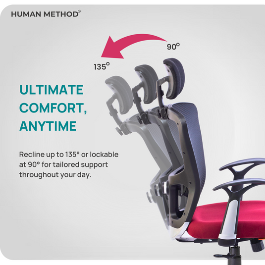HUMAN METHOD VIBE ELITE ERGONOMIC HIGH BACK REVOLVING OFFICE CHAIR - MAROON