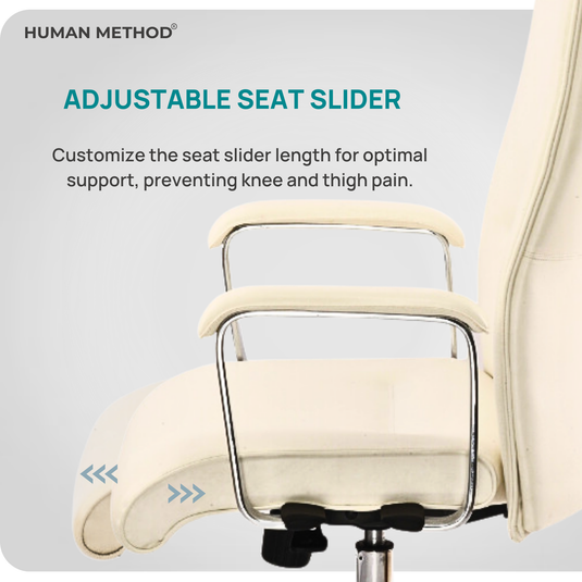 HUMAN METHOD ACCORD PREMIUM SUPER HIGH BACK REVOLVING OFFICE CHAIR - WHITE
