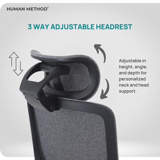 HUMAN METHOD GRAVITY HIGH BACK REVOLVING CHAIR -BLACK