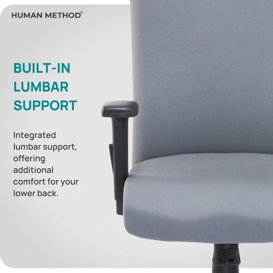 HUMAN METHOD SUPREMO ERGONOMIC SUPER HIGH BACK REVOLVING CHAIR - GREY
