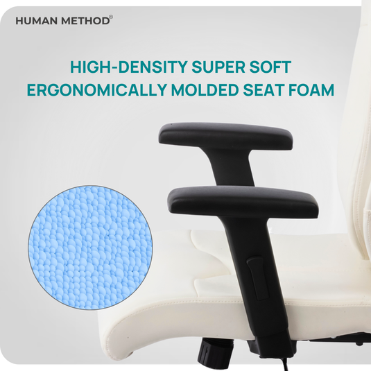 HUMAN METHOD PROMPT HIGH BACK REVOLVING CHAIR (ELEGANCE) - WHITE