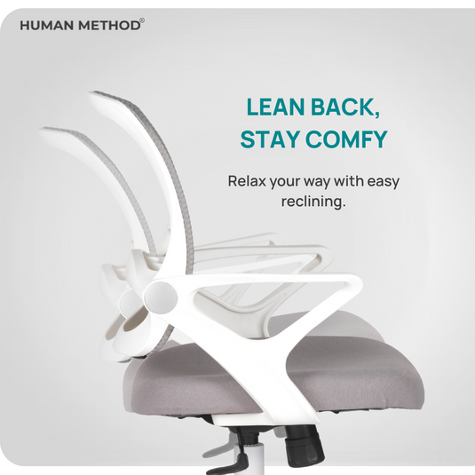 HUMAN METHOD BLOSSOM ERGONOMIC MID BACK REVOLVING OFFICE CHAIR - GREY