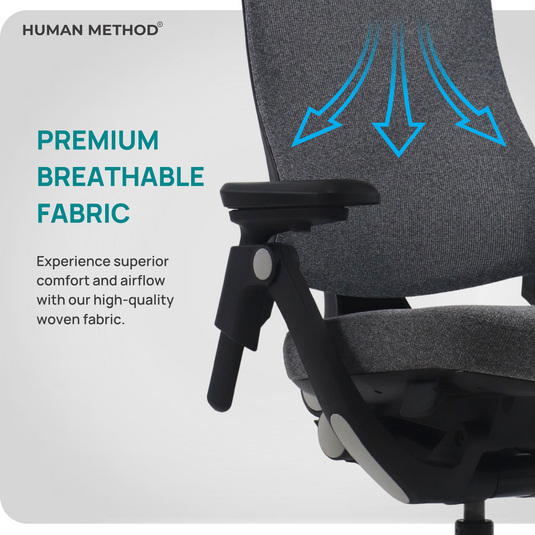 HUMAN METHOD GRAVITY HIGH BACK REVOLVING CHAIR -BLACK